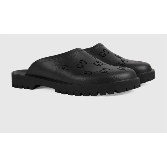 Gucci Other - Gucci rubber slip on sandals cut out monogram size 12 made in Italy